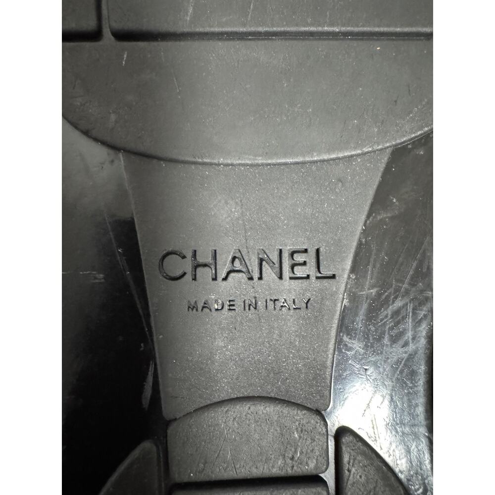Chanel Shoes Womens Black Camellia Sock Slip On Made in Italy Sneakers Size 9 - Picture 10 of 15